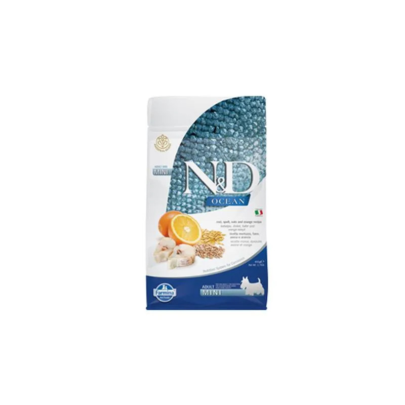 Farmina dog OCEAN adult mini, codfish, spelt, oats & orange 0,8 kg
