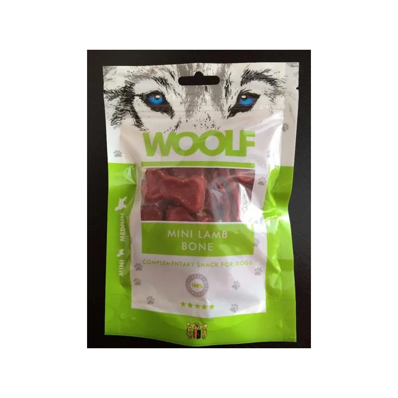 Poslastica Woolf Dog jagnjeća mini kost 100 g