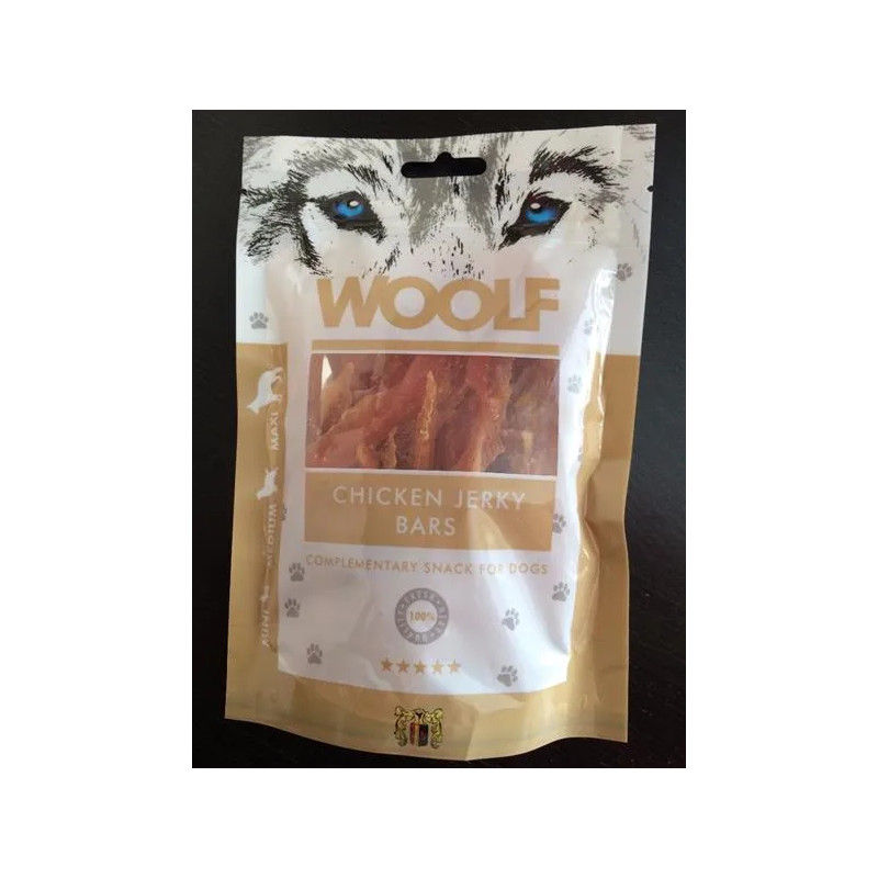 Woolf poslastica za pse – trakice od sušene piletine, 100 g