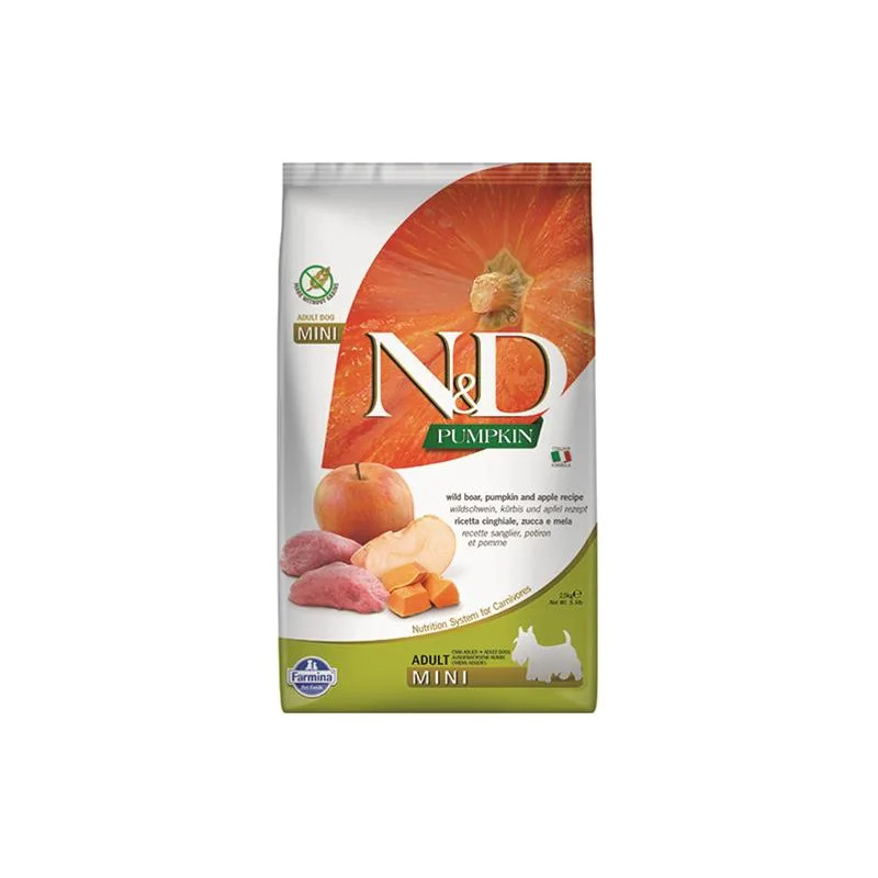 Farmina N&D dog PUMPKIN (GF) adult mini, boar & apple 2,5 kg