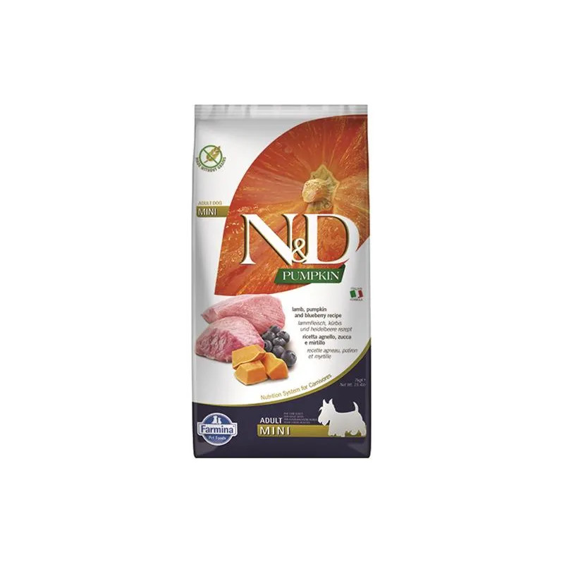 Farmina N&D dog PUMPKIN (GF) adult mini, lamb & blueberry 7 kg