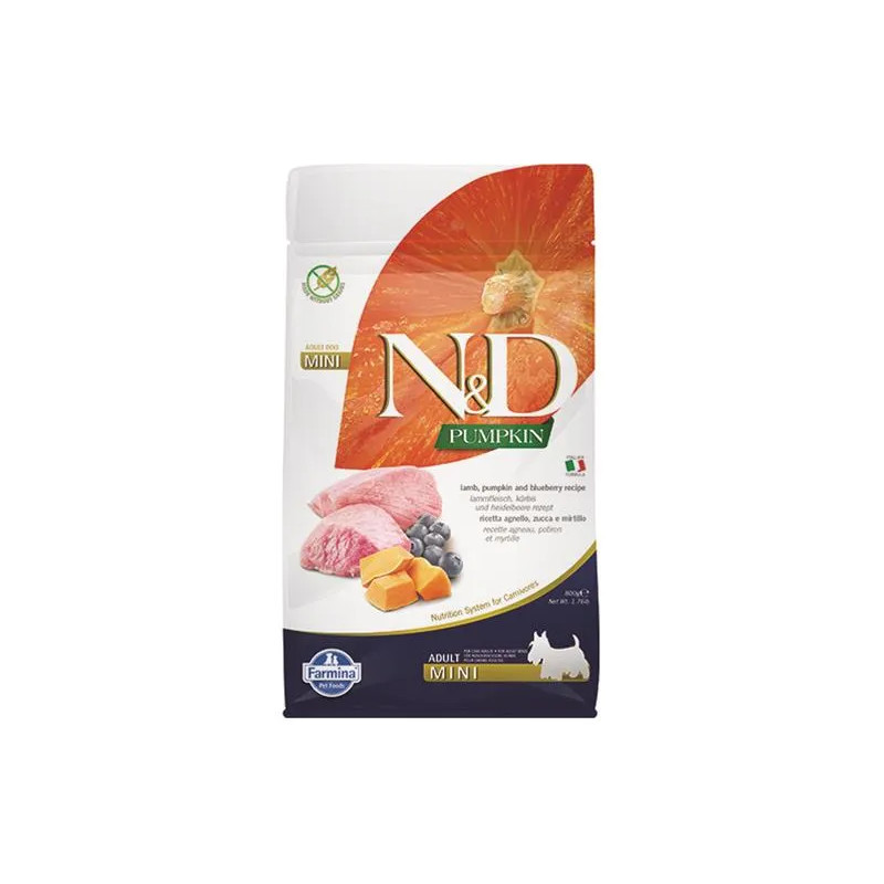 Farmina N&D dog PUMPKIN (GF) adult mini, lamb & blueberry 0,8 kg