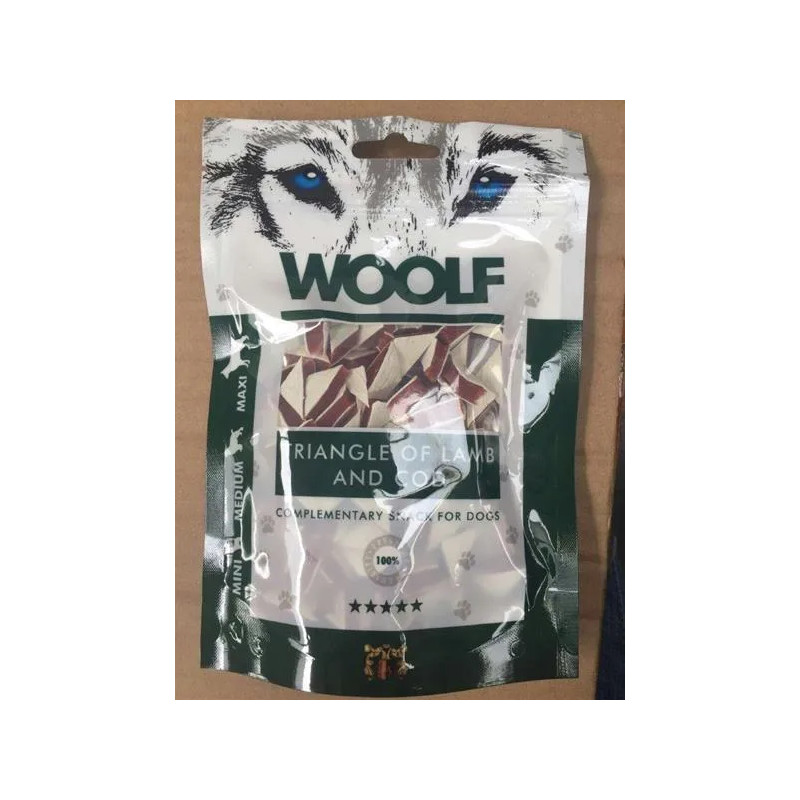 Poslastica Woolf Dog Lamb and Cod Triangle 100 g