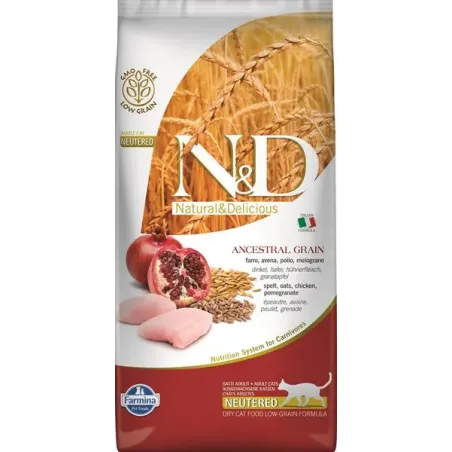 Farmina N&D cat AG adult, neutered, chicken, spelt, oats