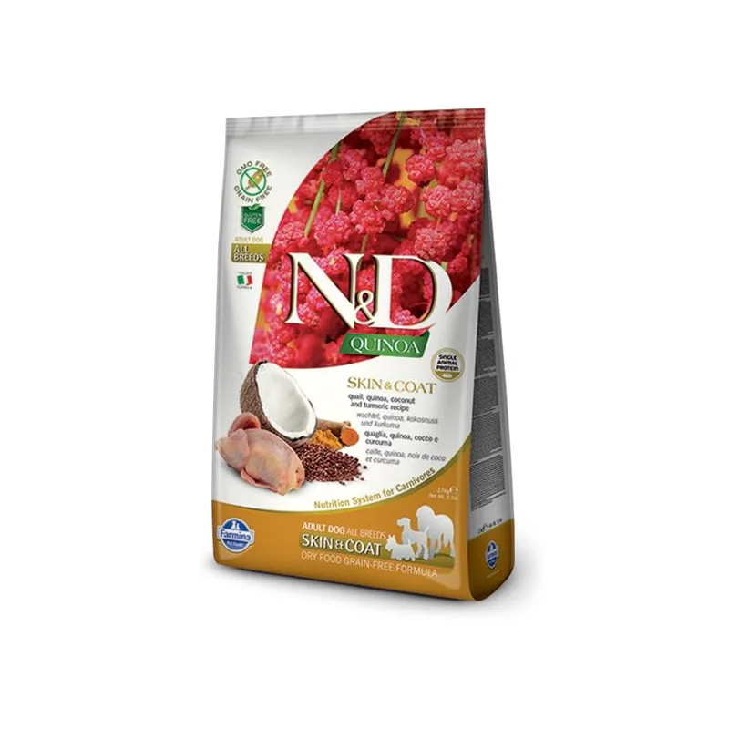 Farmina N&D dog QUINOA (GF) adult all breed, skin & coat, quail 7 kg
