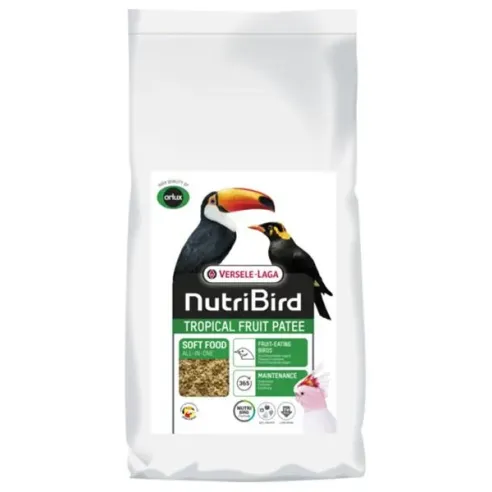 VL NutriBird Tropical Fruit Patee Premium- kompletná zmes vlhčená medom pre ovocnomilné druhy a doplnok pre papagáje a lory 5 kg