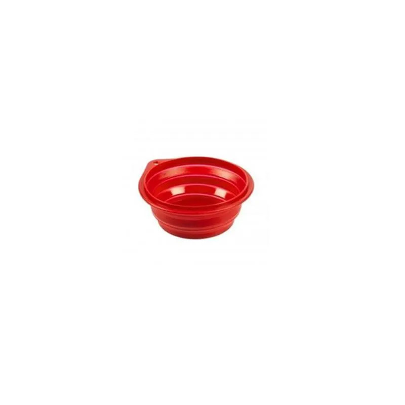Cestovná miska DUVO+ silikónová červená  1000ML - 18CM
