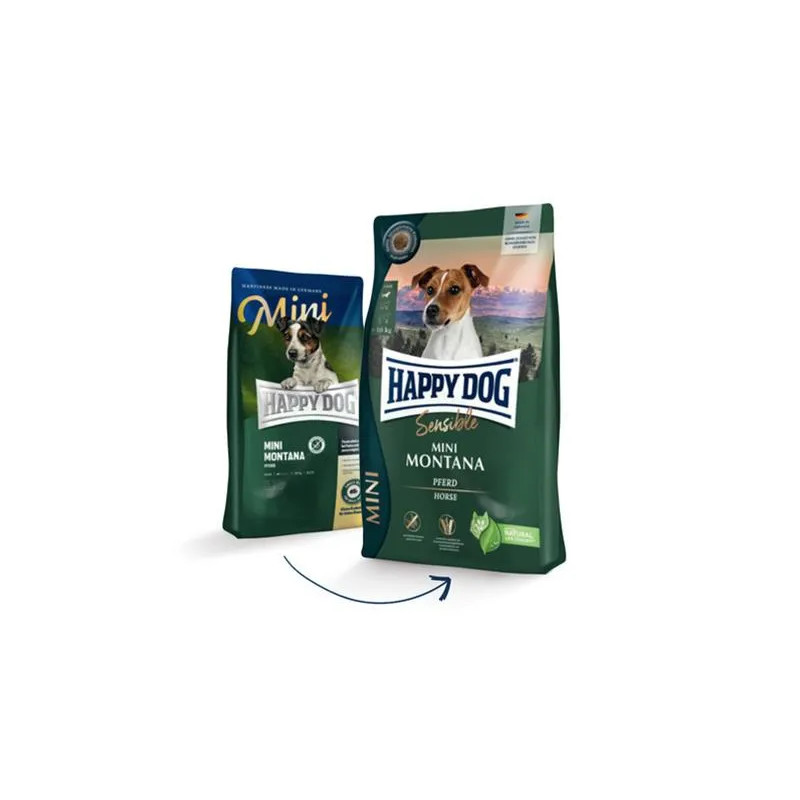 Happy Dog SUPER PREMIUM - Sensible MINI - Montana  konské mäso a zemiaky / bez obilia 4 kg