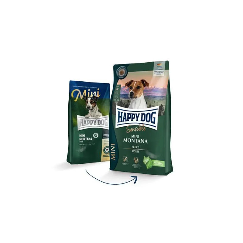Happy Dog SUPER PREMIUM - Sensible MINI - Montana konské mäso a zemiaky / bez obilia 0,8 kg