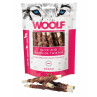 Pamlsok Woolf Dog Duck and Rawhide Twister 100g