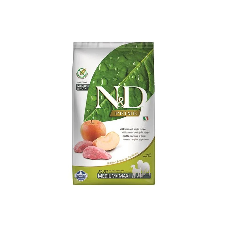 Farmina N&D dog PRIME (GF) adult medium & maxi, boar & apple 2,5 kg