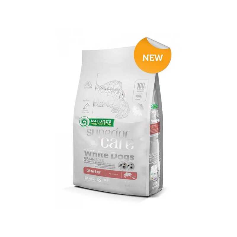 Natures P Superior care white dog GF puppy starter salmon all breeds 10 kg