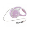 Vodítko Flexi New Comfort lanko M 5 m svetloružové (do 20 kg)