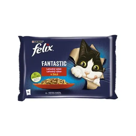 Nestlé FELIX Fantastic Cat Multipack – Zec i janjetina u želeu (4 x 85 g)