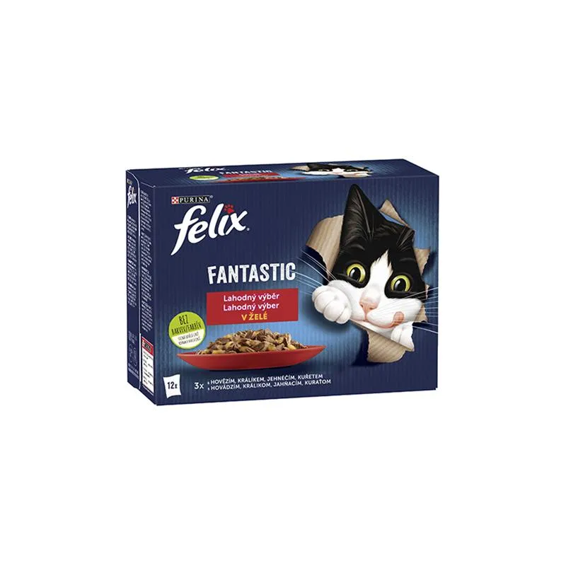 Nestlé FELIX Fantastic cat Multipack mesni izbor žele vrećica 12x85 g