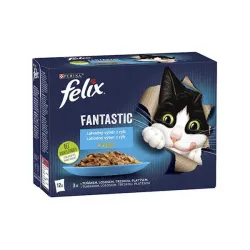 Nestlé FELIX Fantastic cat Multipack izbor od ribe žele vrećica 12x85 g