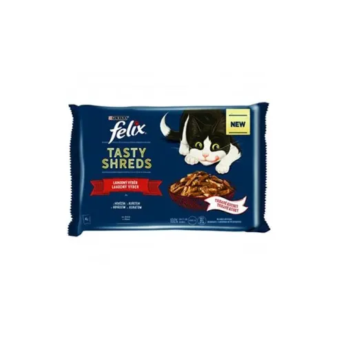 Nestlé FELIX Tasty shreds cat Multipack govedina&piletina u umaku vrećica 4x80 g