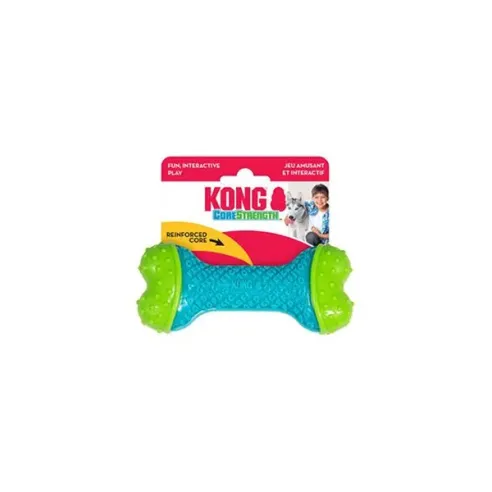 Igračka Kong Dog Corestrength kost, zeleno-plava, guma, S/M