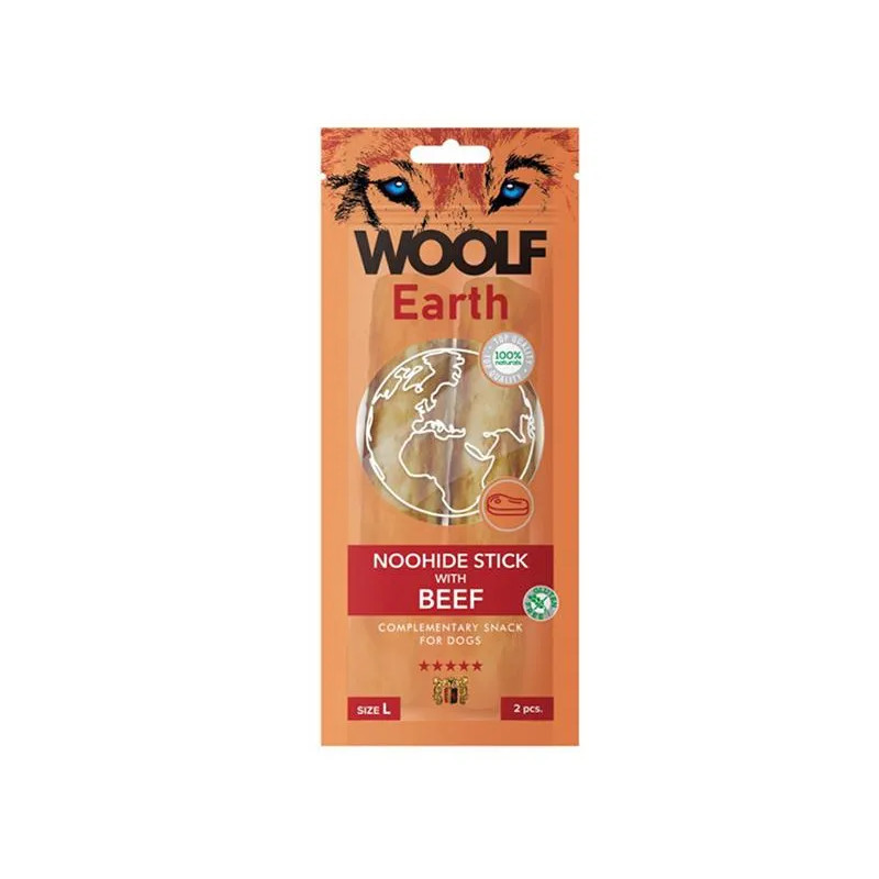 Poslastica Woolf Dog Earth NOOHIDE L štapići s govedinom 85 g