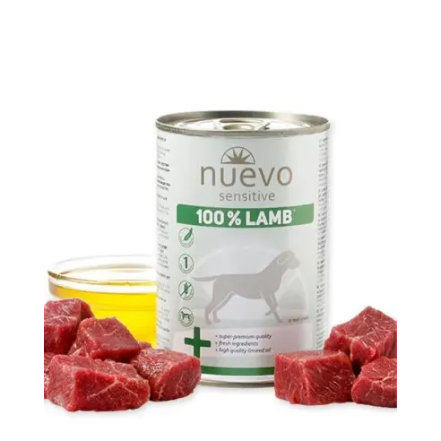 NUEVO dog Sensitive 100% jagnjetina pak. 6 x 400 g konzerva