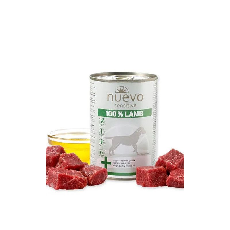 NUEVO dog Sensitive 100% jagnjetina pak. 6 x 400 g konzerva