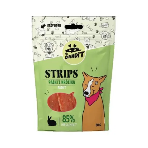 Pamlsok Mr. Bandit rabbit strips 80g