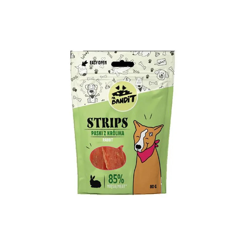 Pamlsok Mr. Bandit rabbit strips 80g