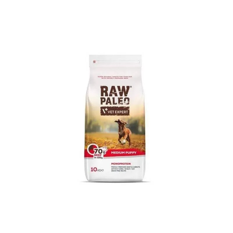 VetExpert Raw Paleo puppy medium beef 10 kg