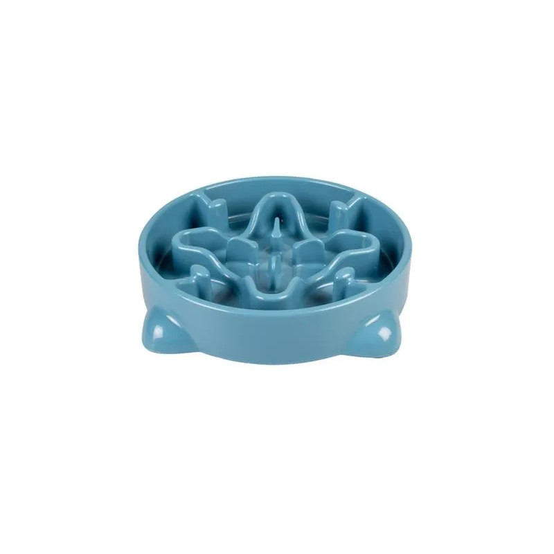 Miska DUVO+ na pomalé jedenie, modrá 700ml - M - 25,5x25,5x5cm
