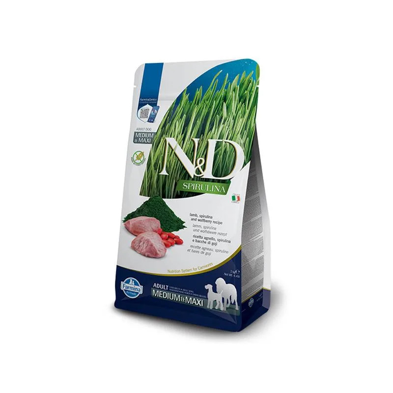 Farmina N&D dog SPIRULINA (GF) adult medium & maxi, lamb 7 kg