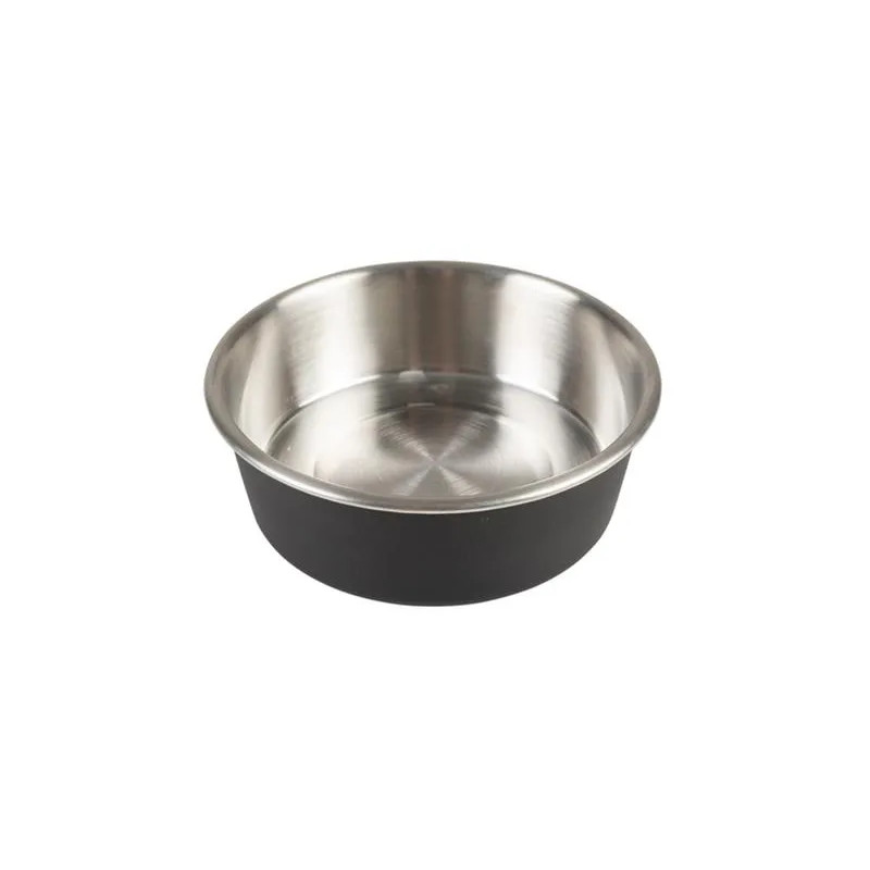 Miska DUVO+ na kŕmenie matná čierna nerez s priemerom 15,8 cm 750 ml