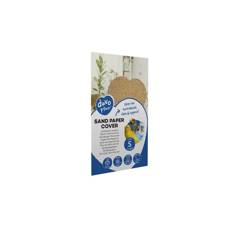 Podložka DUVO+ z brúsneho papiera do vtáčej klietky M 6 ks/bal. 25 x 40 cm