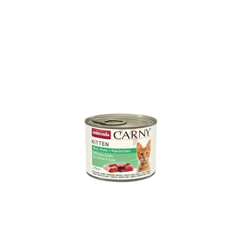 Animonda CARNY® cat Kitten hovädzie, kuracie mäso a králik bal. 12 x 200 g konzerva