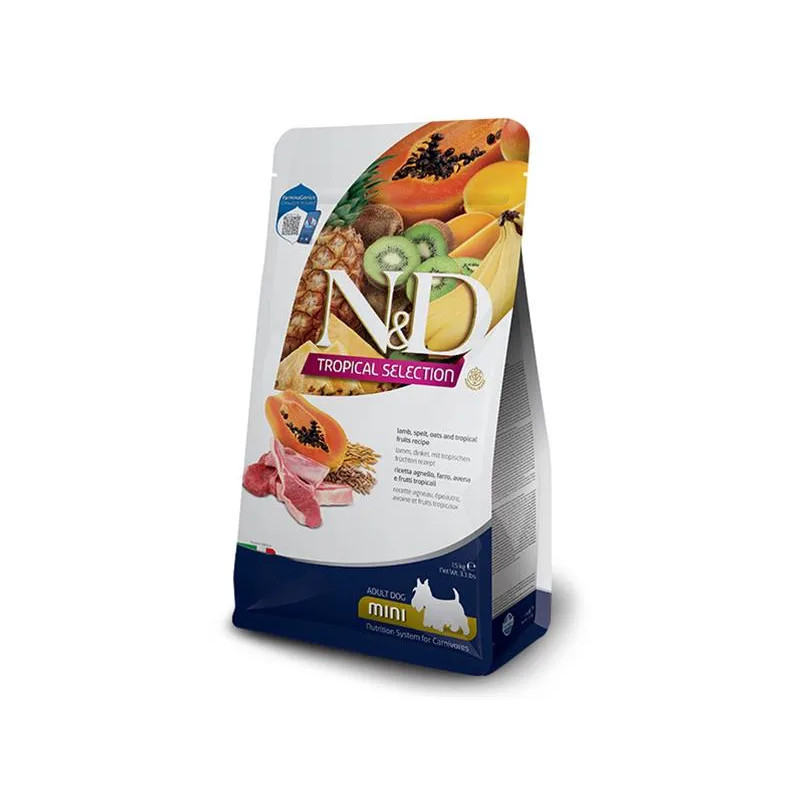 Farmina N&D dog TROPICAL SELECTION (AG) adult mini, lamb 1,5 kg