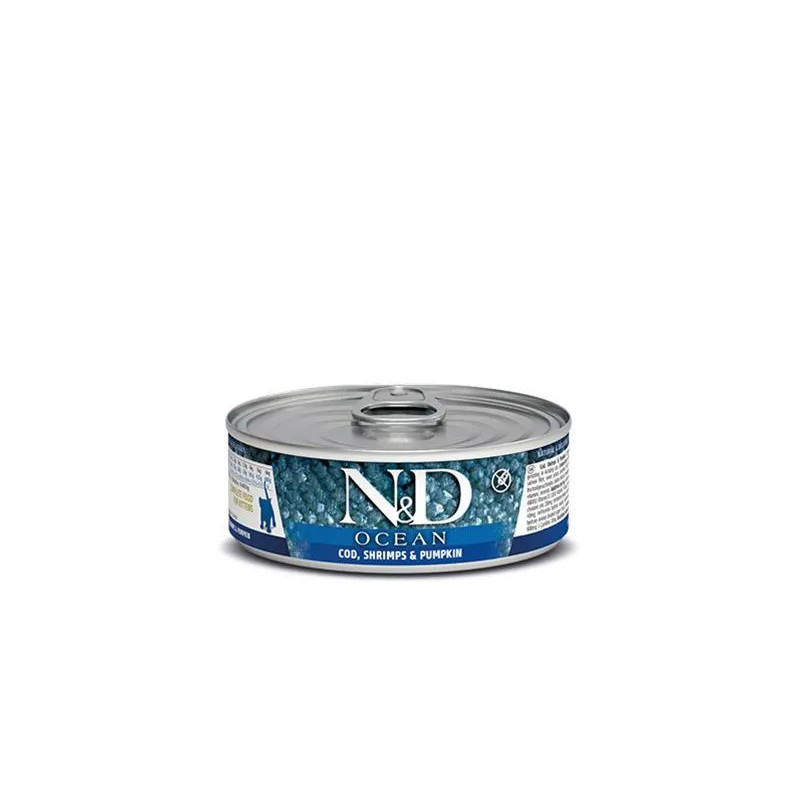 Farmina N&D cat OCEAN tuna, treska, kozice i bundeva konzerva za mačiće 70 g