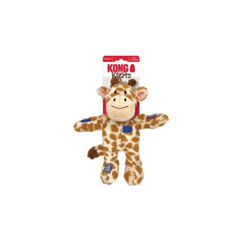 Hračka Kong  Dog Wild Knots Preťahovadlo Žirafa s pískatkom, polyetylén  M/L