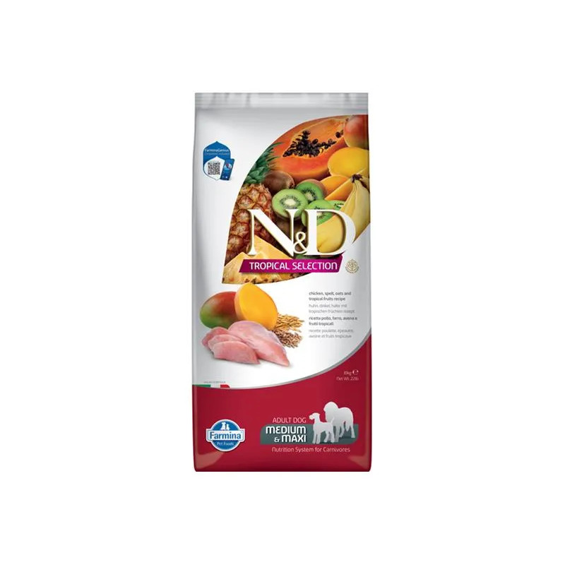 Farmina N&D dog TROPICAL SELECTION (AG) adult medium & maxi, chicken 10 kg