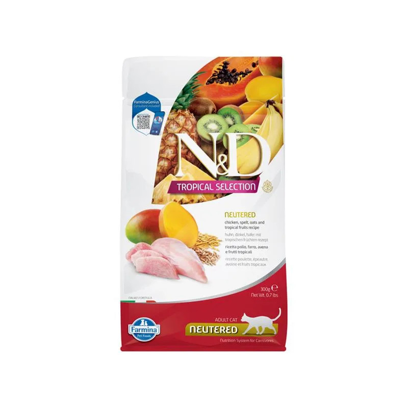 Farmina N&D cat TROPICAL SELECTION (AG) adult neutered, chicken 300 g