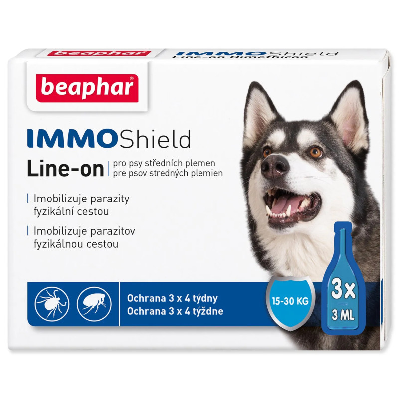 Pipeta Beaphar Line-on IMMO Shield pas M 3x3ml