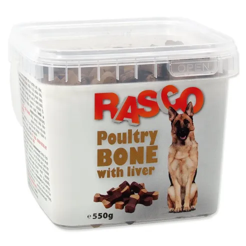 Poslastica Rasco pileća kost s jetrom 2,5 cm 550 g