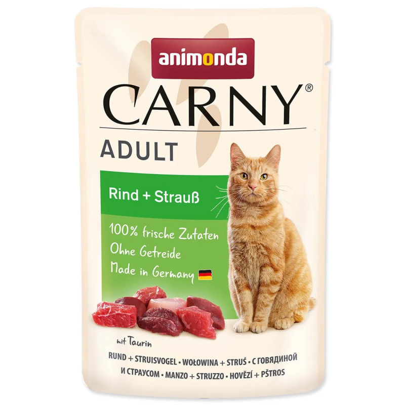 Paketić Animonda Carny Adult govedina i noj 85g