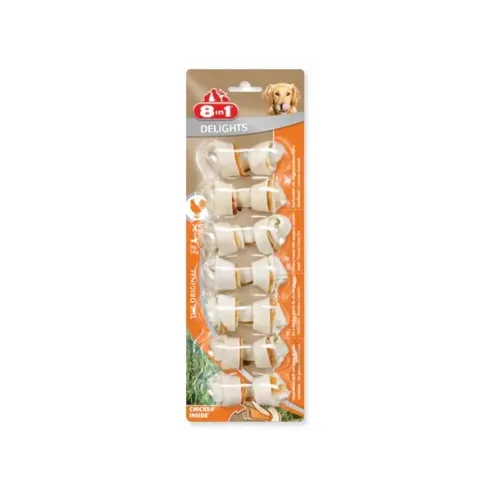 8in1 Delights kost s kožom 7 kom. 84 g