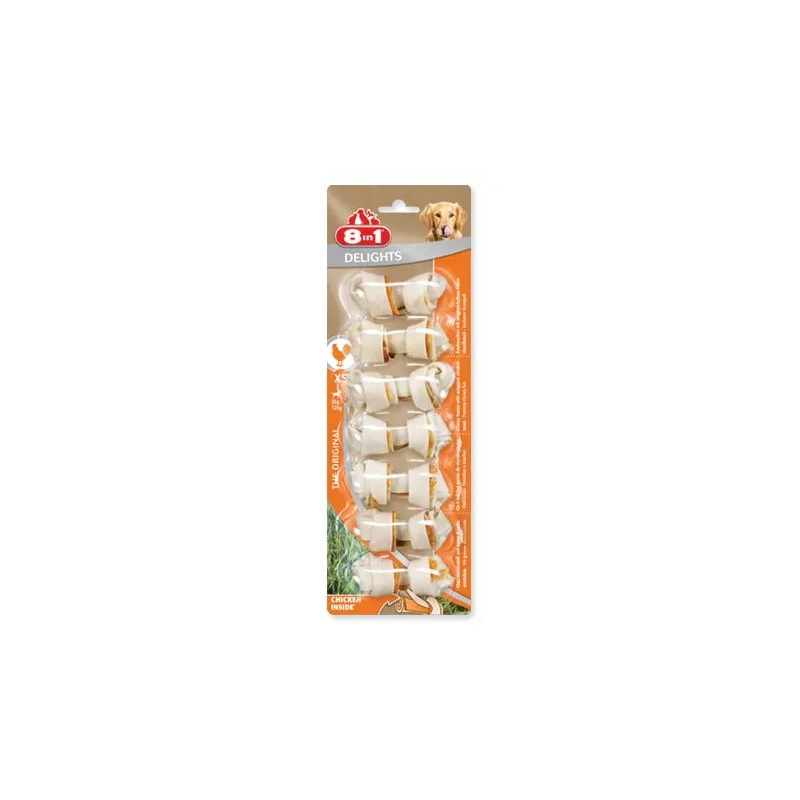 8in1 Delights kost s kožom 7 kom. 84 g
