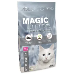 Mačja stelja Magic Litter Bentonite Ultra White s aktivnim ugljenom 10L/9kg
