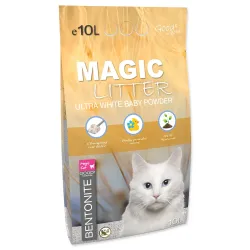 Posip za mačke Magic Litter Bentonite Ultra White Dječji puder 10L/9kg