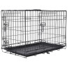 Dog Fantasy sklopivi kavez M crni 2 vrata 75 x 46 x 53 cm