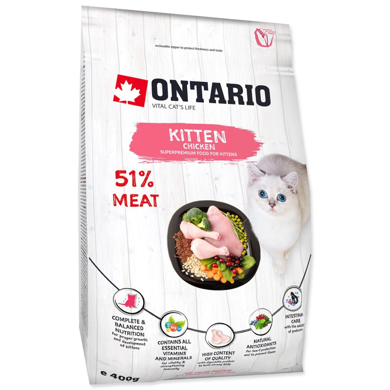 Hrana Ontario Kitten Chicken 0,4 kg