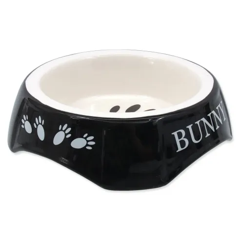 Zdjelica Small Animals s printom Bunny crna 15x15x4,5cm