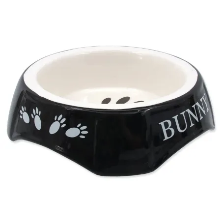 Zdjelica Small Animals s printom Bunny crna 15x15x4,5cm