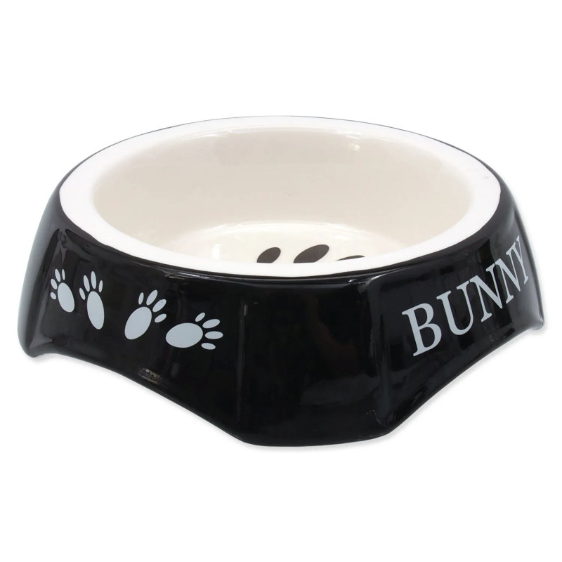 Zdjelica Small Animals s printom Bunny crna 15x15x4,5cm